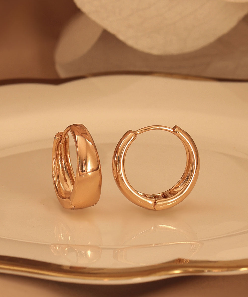 Argollas Canoa Large Rosé | acero inoxidable | baño de oro rosa 18k | Mellany Joyas